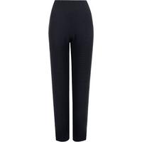 Mariah Straight Leg Ribbed Trousers - Navy Blue