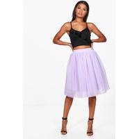 Maya Heart Tulle Full Midi Skirt - lilac