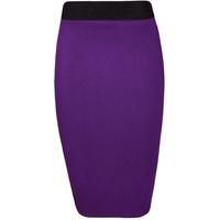 Maryam Viscose Knee Length Skirt - Purple