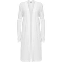 Macie Ribbed Open Cardigan - White