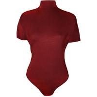 Maude Basic Turtleneck Bodysuit - Wine