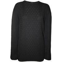 Madison Plain Round Neck Knitted Jumper - Black