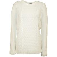 Madison Plain Round Neck Knitted Jumper - Cream