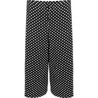 Makenna Polka Dot Print Culottes - Black