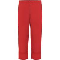 Madge Plain Cropped Trousers - Red