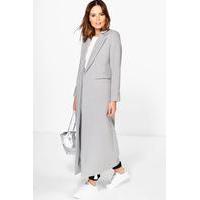 Maxi Length Tailored Coat - grey