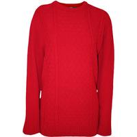 Madison Plain Round Neck Knitted Jumper - Red