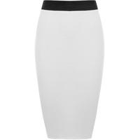 Maryam Viscose Knee Length Skirt - White