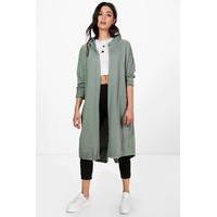 maxi lightweight festival jacket khaki