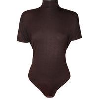 Maude Basic Turtleneck Bodysuit - Dark Brown