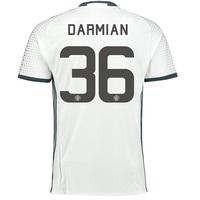 Manchester United Cup Third Shirt 2016-17 with Darmian 36 printing, White