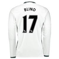 Manchester United Third Shirt 2016-17 - Long Sleeve with Blind 17 prin, White