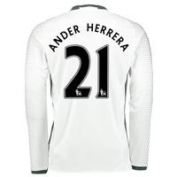 manchester united third shirt 2016 17 long sleeve with herrera 21 pr w ...