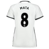 manchester united third shirt 2016 17 womens with mata 8 printing whit ...