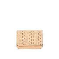 Maisie Camel Studded Clutch Bag