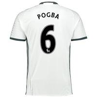 Manchester United Third Shirt 2016-17 with Pogba 6 printing, White