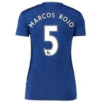 manchester united away shirt 2016 17 womens with marcos rojo 5 print b ...