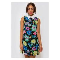 Marianna Floral Sleeveless Shift Dress In Green