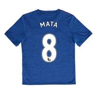 Manchester United Away Shirt 2016-17 - Kids with Mata 8 printing, Blue