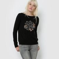 MADEMOISELLE MADEMOISELLE Long-Sleeved, Embroidered Buttoned Jumper