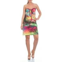 Martildo Fashion Ladies Tropical Bandeau Tube Knee Length Summer Dress women\'s Dress in Multicolour