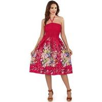 Martildo Fashion Ladies Floral 3 in 1 Cotton Summer Dress women\'s Dress in red