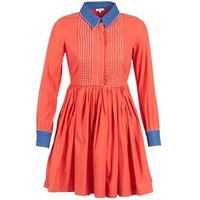 manoush pompom womens dress in orange