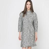 marl knit jumper dress with 34 length sleeves