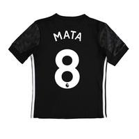 Manchester United Away Shirt 2017-18 - Kids with Mata 8 printing, Black