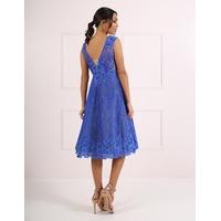 MACY - Electric Blue Mid Length Prom Dress