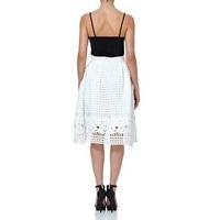 marsha ivory textured midi skirt