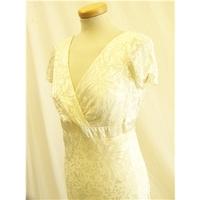 Marks & Spencer Autograph - Size: 12 - Cream Silk-Embellished Bridesmaid Dress