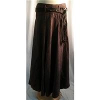 Marks & Spencer BNWT UK size 10 Long Brown A-line Maxi Skirt