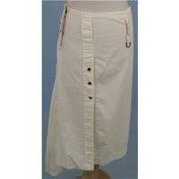 Marithe + Francois Girbaud, size M cream cotton skirt