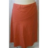 Marks and Spencer - Size: 14 - Orange - Calf length skirt