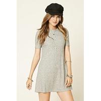 marled knit shift dress