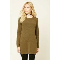 Marled Knit Jumper Dress