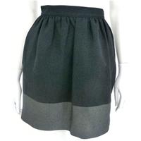 Mango Size 6 Dark Grey Skirt with Light Grey Bottom Band
