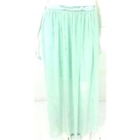 Marks and Spencer Size 12 Mint Green Long Netted Skirt