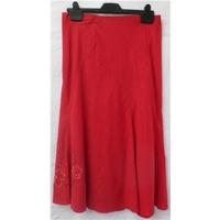 Marks & Spencer - Size: 8 - Red - Long skirt