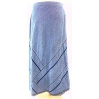 marks spencer size 14 blue calf length skirt