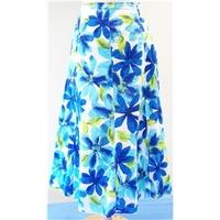 marks spencer size 16 blue calf length skirt