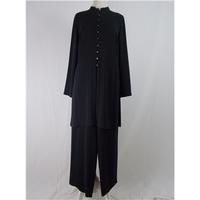 Marks and Spencer - UK Size 12 - Black Pinstripe - Suit