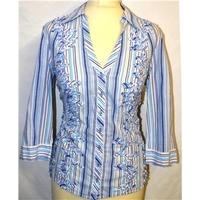 Marks and Spencer - Per Una - Size: 10 - Blue - Blouse