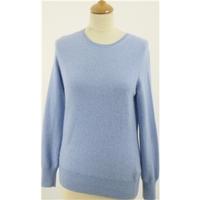 Marks & Spencer Size 10 Chambray Blue Pure Cashmere Jumper