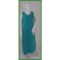 maggie sweet size small turquoise long sleeveless dress