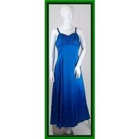 marjon couture size medium blue evening dress vintage
