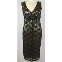 Marks and Spencer, Black lace with beige lining, Uk Size:10