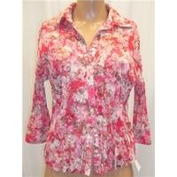 Marks and Spencer Size 14 Pink Floral Blouse