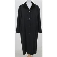 marks and spencer size 14 black coat